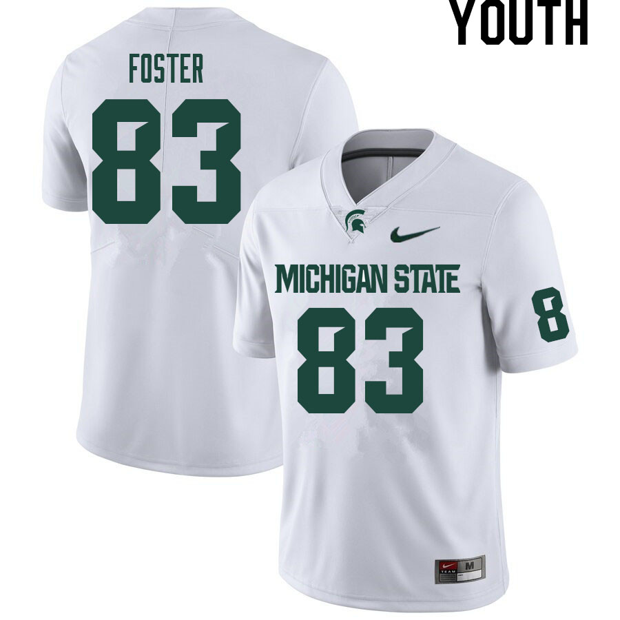 Youth #83 Montorie Foster Michigan State Spartans College Football Jerseys Sale-White